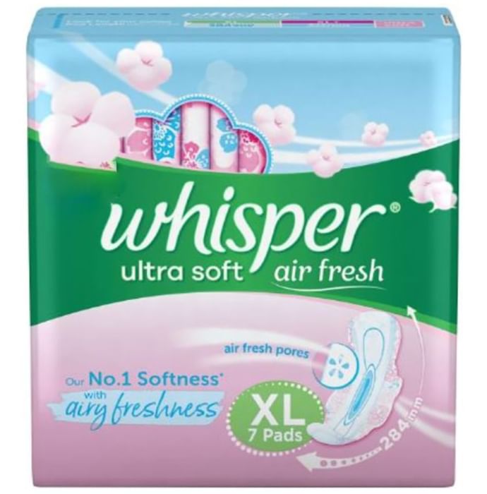 Whisper Ultra Soft Sanitary Pads XL by Procter & Gamble Hygiene and Health Care Ltd — photo 1 of 3