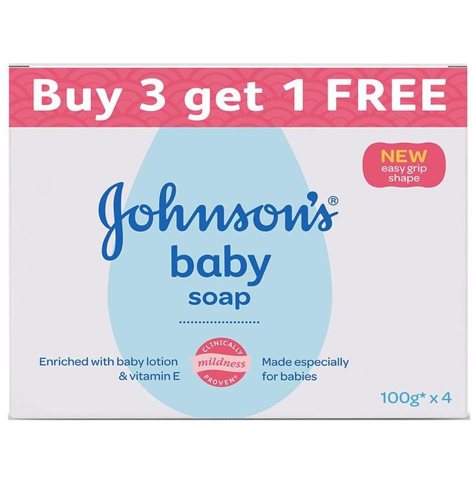 Johnson's Baby Soap (100gm Each) Buy 3 Get 1 Free