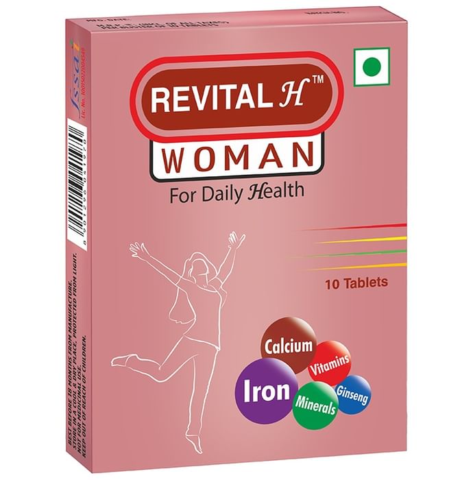 Revital H Woman Tablet – Gineng Magneium Folic acid Vitamin B2 Vitamin B6 Vitamin B12 Vitamin E Biotin by Sun Pharmaceutical Industries Ltd — photo 1 of 10