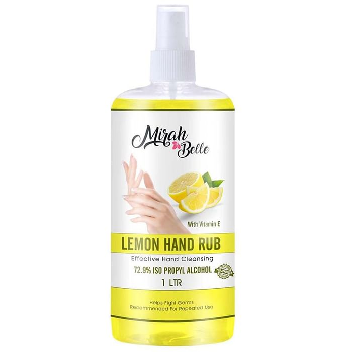 Mirah Belle Hand Rub Spray Sanitizer (1ltr Each) Lemon with Vitamin E