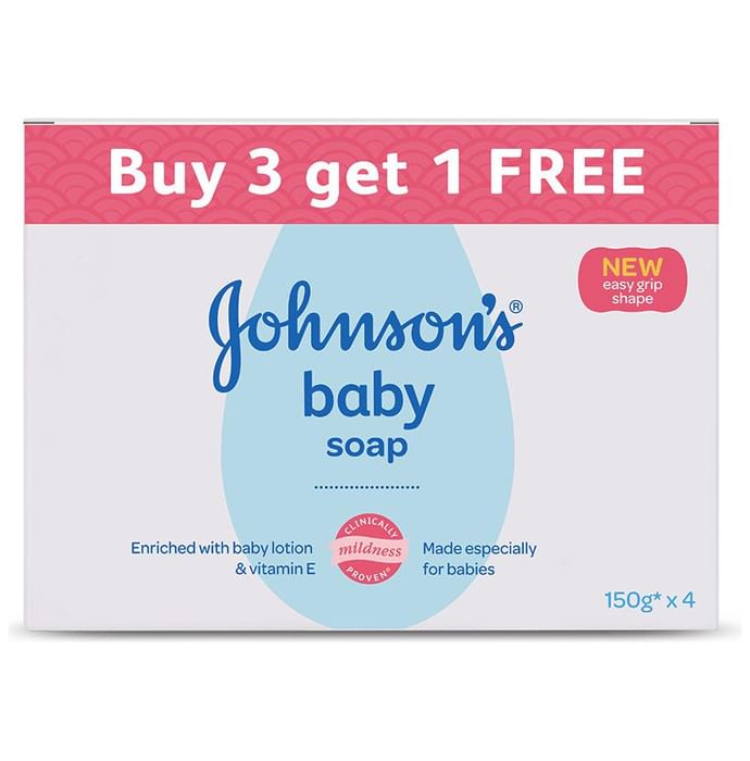 Johnson's Baby Soap (150gm Each) Buy 3 Get 1 Free