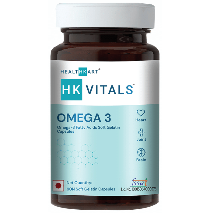 HealthKart HK Vitals Omega 3 Soft Gelatin Capsule – Omega 3 fatty acid 3 mg by Healthkart — photo 1 of 5