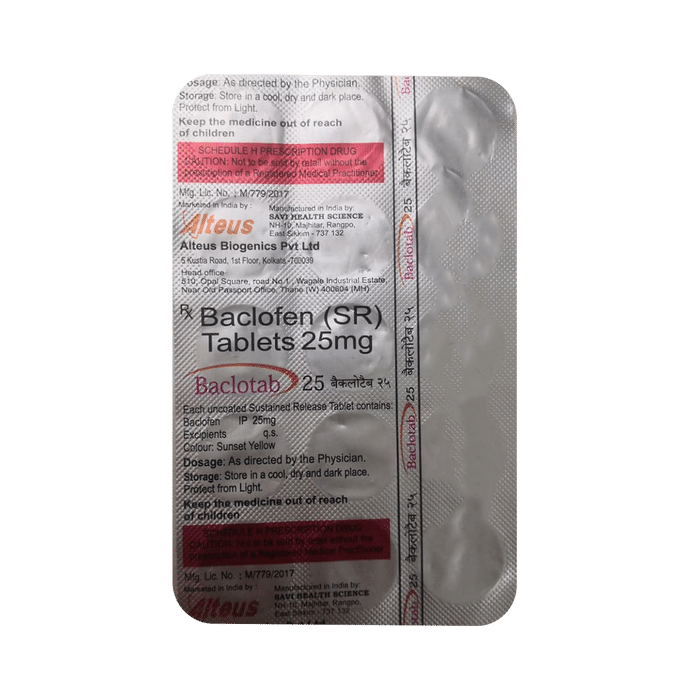 Baclotab 25mg Tablet SR