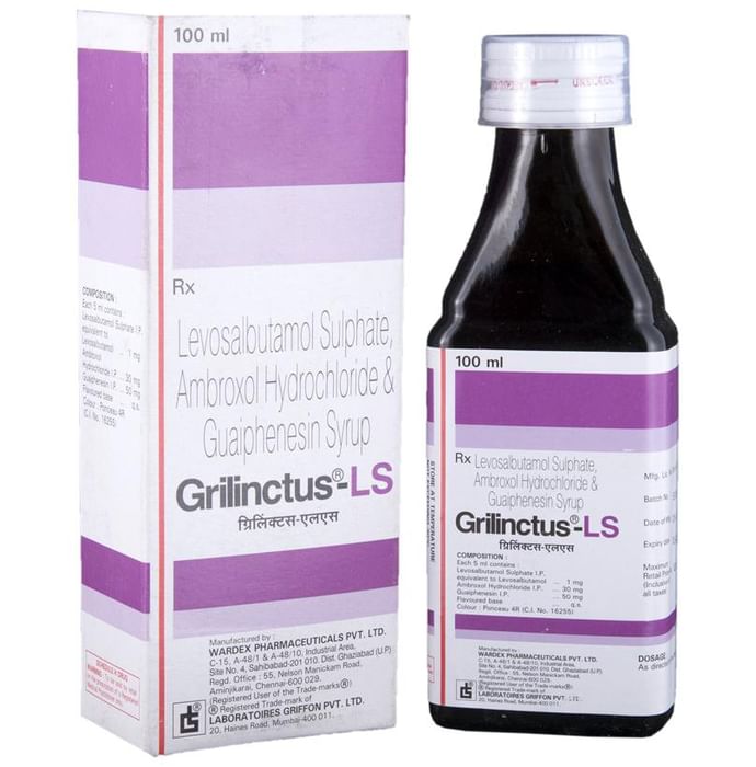 Grilinctus-LS Syrup – Ambroxol (30mg/5ml) by Wardex Pharmaceutical Pvt. Ltd. — photo 1 of 4