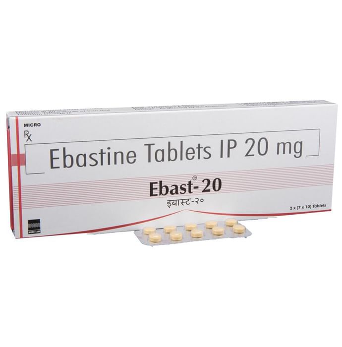 Ebast 20 Tablet – Ebastine (20mg) 20 mg by Micro Labs Ltd — photo 1 of 6