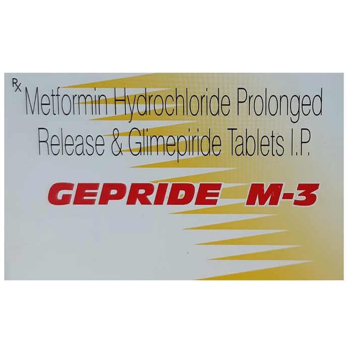 Gepride M 3 Tablet PR – Glimepiride (3mg) 3 mg by Medley Pharmaceuticals — photo 1 of 4