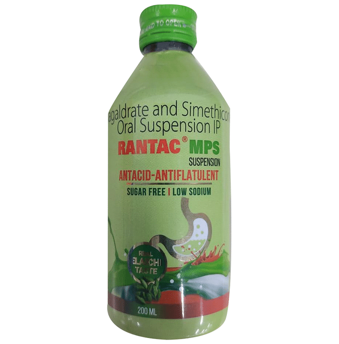 Rantac Mps Oral Suspension Elaichi Sugar Free