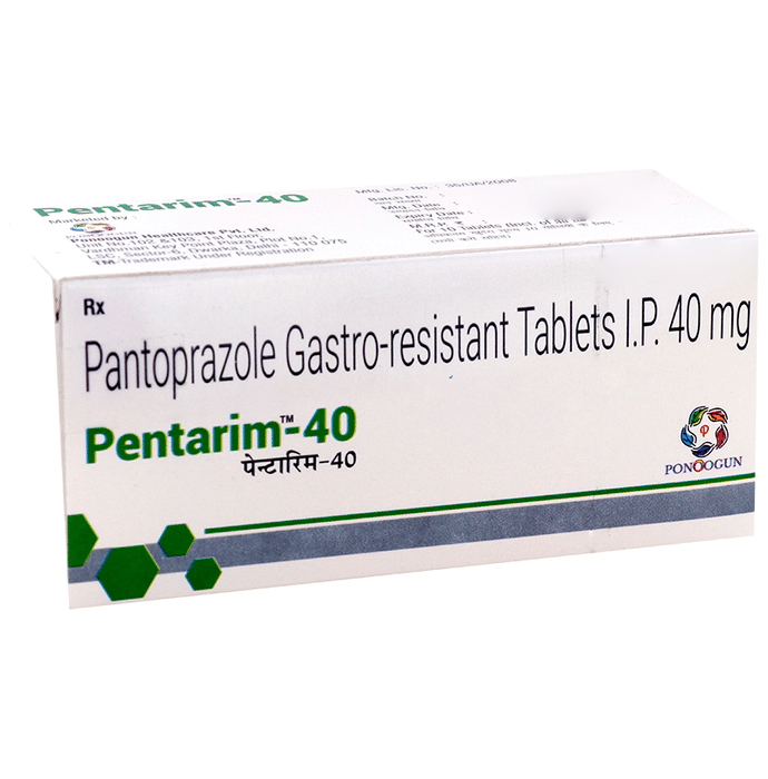 Pentarim 40 Tablet – Pantoprazole (40mg) 40 mg by Ponoogun Healthcare Pvt Ltd