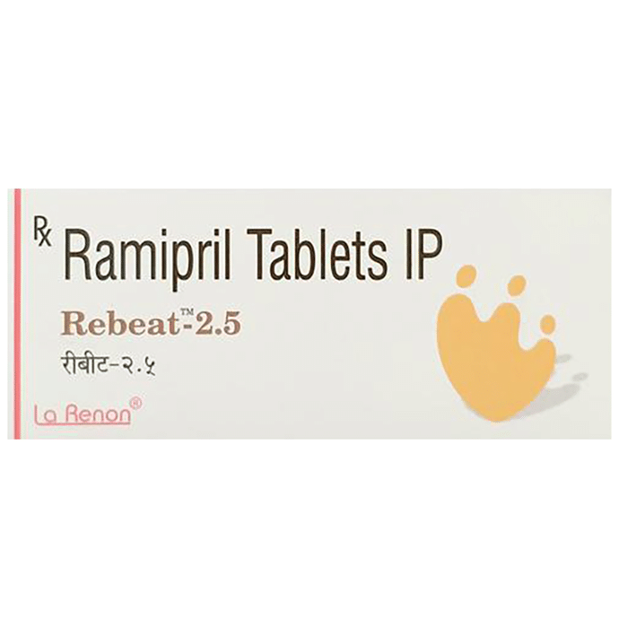 Rebeat 2.5mg Tablet – Ramipril (2.5mg) 2.5 mg by La Renon Healthcare Pvt Ltd — photo 1 of 3