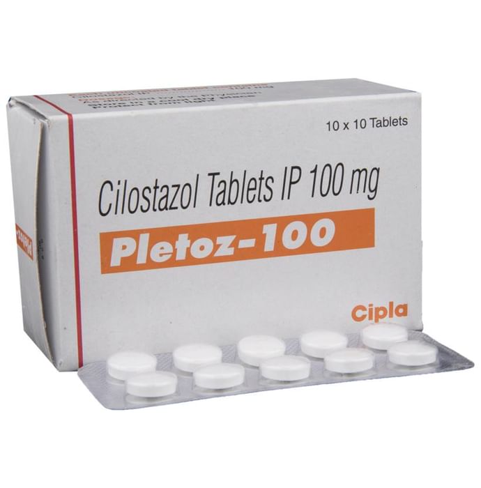 Pletoz 100 Tablet – Cilostazol (100mg) 100 mg by Cipla Ltd — photo 1 of 6