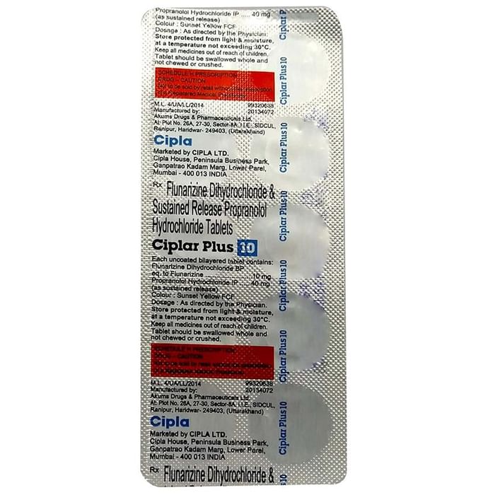 Ciplar Plus 10 Tablet SR