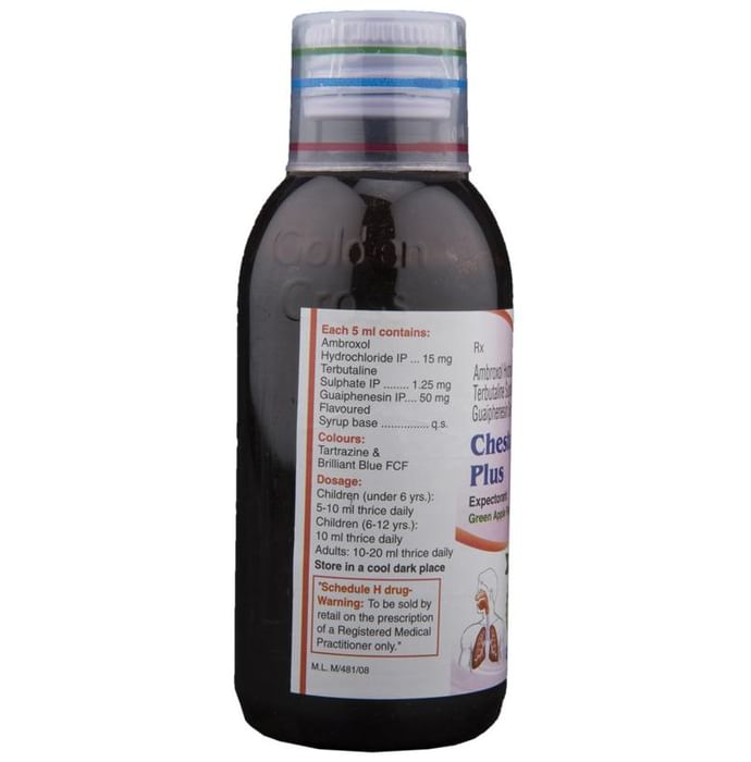 Cheston Plus Expectorant Green Apple Sugar Free