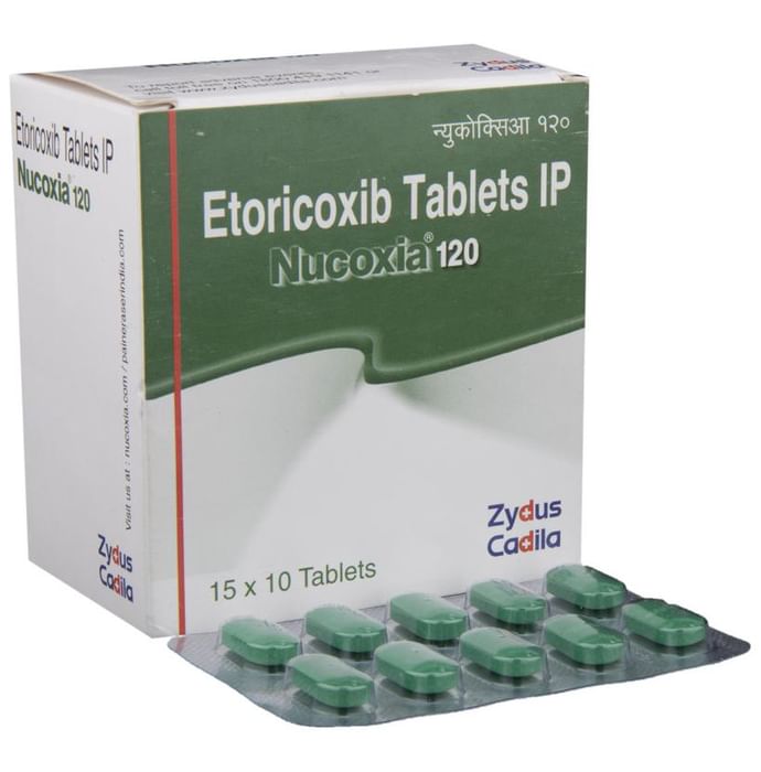 Nucoxia 120 Tablet – Etoricoxib (120mg) 120 mg by Zydus Cadila — photo 1 of 6