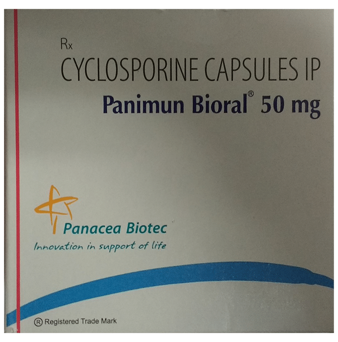 Panimun Bioral 50mg Capsule – Ciclosporin (50mg) 50 mg by Panacea Biotec Pharma Ltd — photo 1 of 4