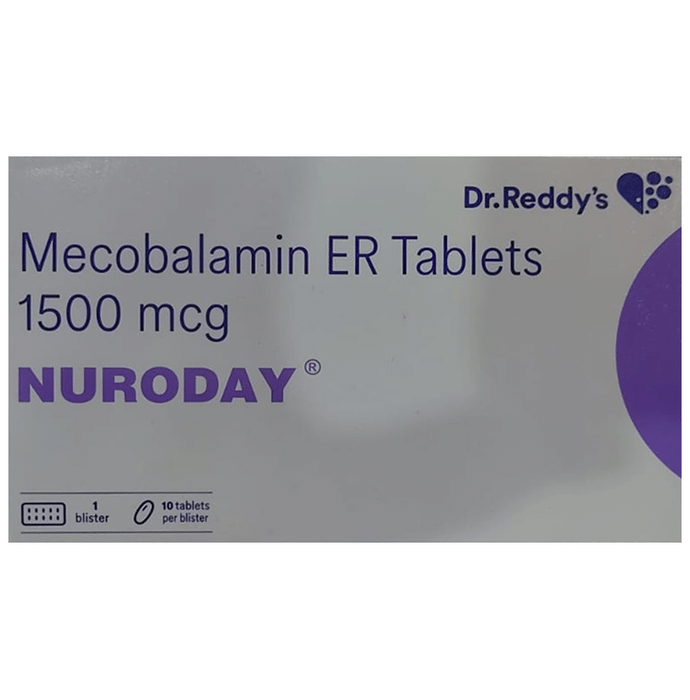Nuroday Tablet ER – Methylcobalamin (1500mcg) by Dr Reddy's Laboratories Ltd — photo 1 of 4