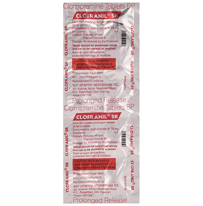 Clofranil 75mg Tablet SR