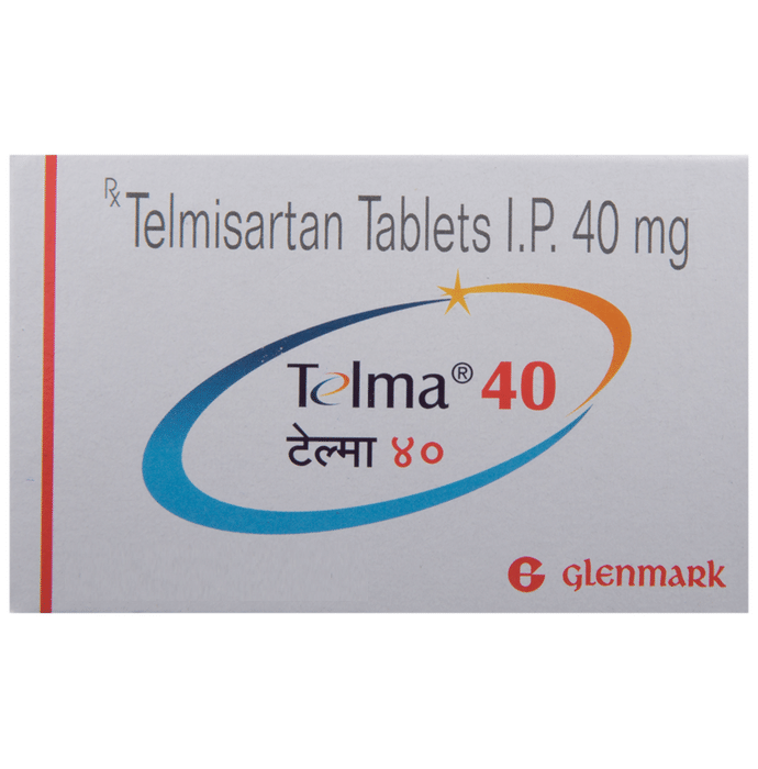 Telma 40 Tablet – Telmisartan (40mg) 40 mg by Glenmark Pharmaceuticals Ltd — photo 1 of 2