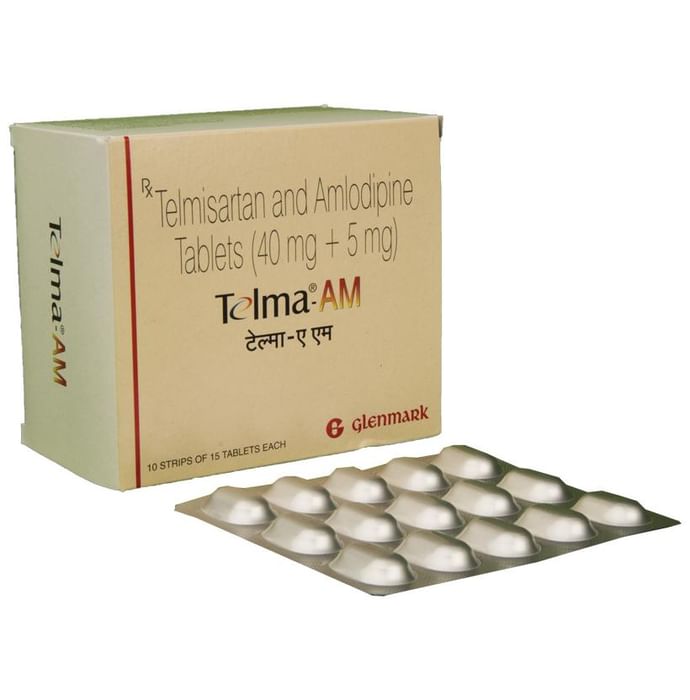 Telma-AM Tablet – Telmisartan (40mg) by Glenmark Pharmaceuticals Ltd — photo 1 of 4