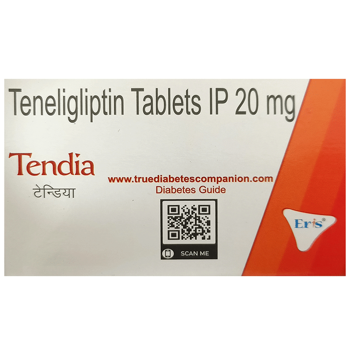 Tendia Tablet – Teneligliptin (20mg) by Eris Lifesciences Ltd — photo 1 of 3