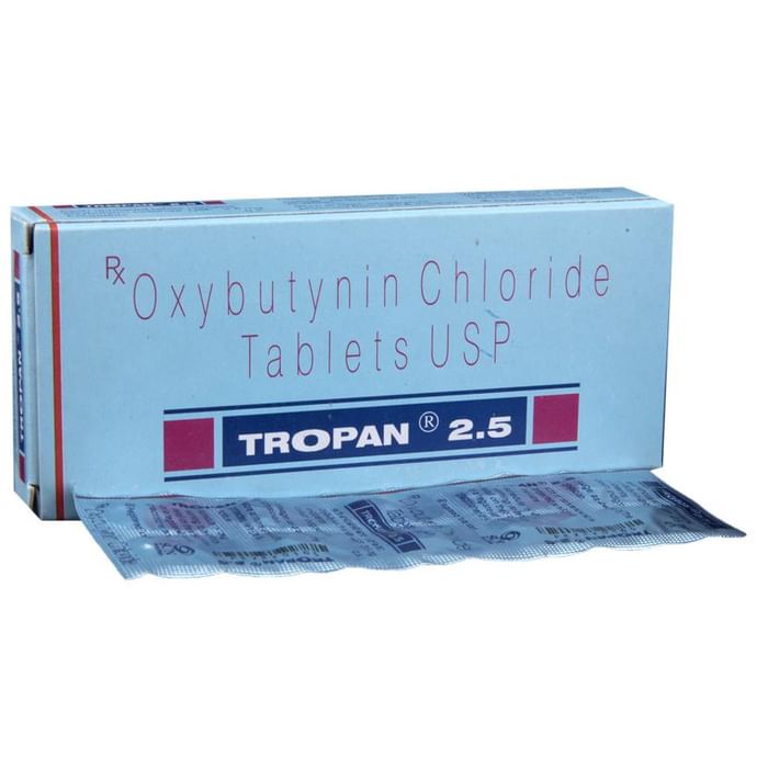 Tropan 2.5 Tablet – Oxybutynin (2.5mg) 2.5 mg by Sun Pharmaceutical Industries Ltd — photo 1 of 5