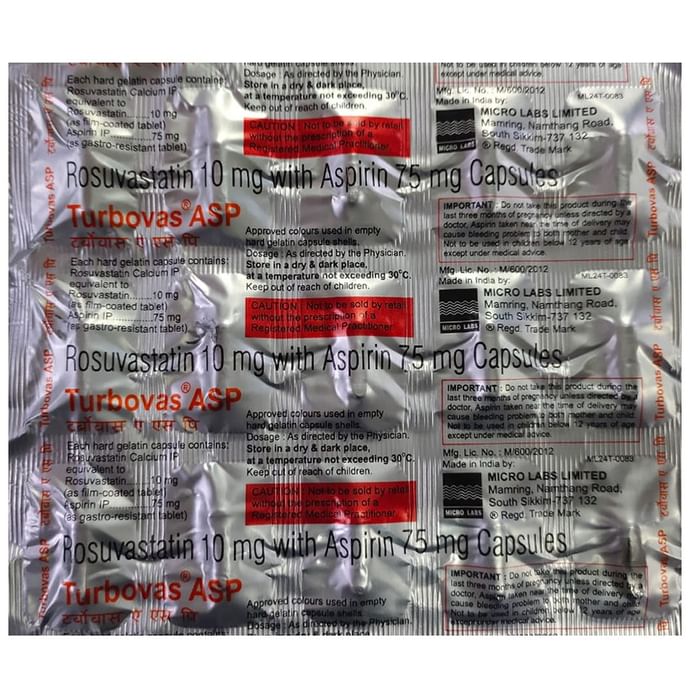 Turbovas ASP Capsule – Rosuvastatin (10mg) by Micro Labs Ltd — photo 1 of 5