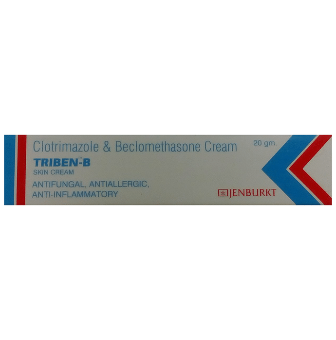 Triben B Cream – Beclometasone (0.025% w/v) by Jenburkt Pharmaceuticals Ltd — photo 1 of 3
