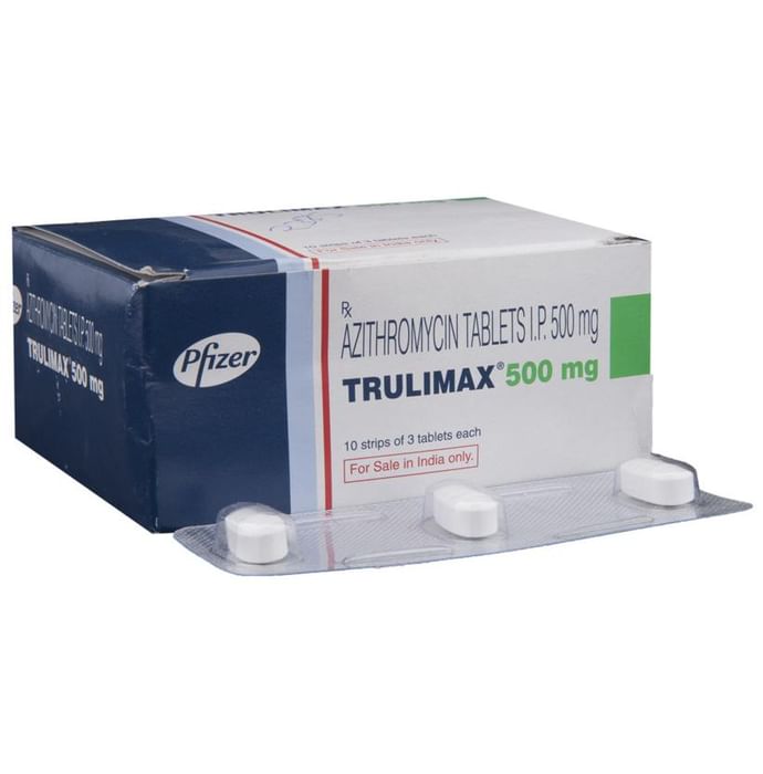 Trulimax 500mg Tablet – Azithromycin (500mg) 500 mg by Pfizer Ltd — photo 1 of 6
