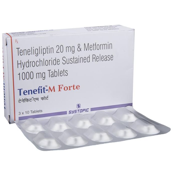 Tenefit-M Forte Tablet SR – Metformin (1000mg) by Systopic Laboratories Pvt Ltd — photo 1 of 6