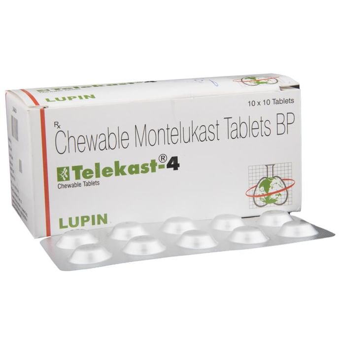 Telekast 4 Chewable Tablet – Montelukast (4mg) 4 mg by Lupin Ltd — photo 1 of 6