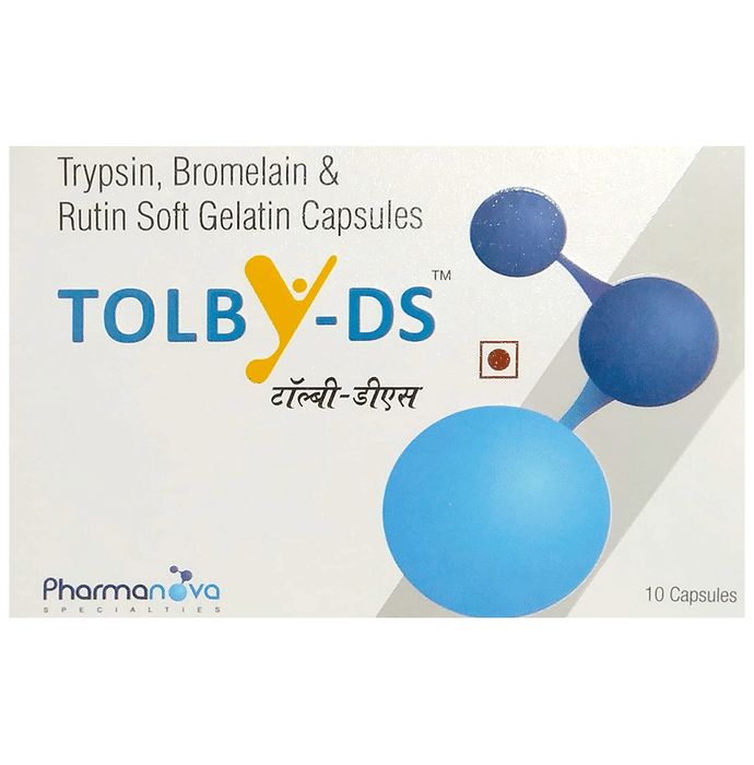 Tolby-DS Soft Gelatin Capsule – Bromelain (180mg) by Pharmanova Specialties Pvt Ltd — photo 1 of 2