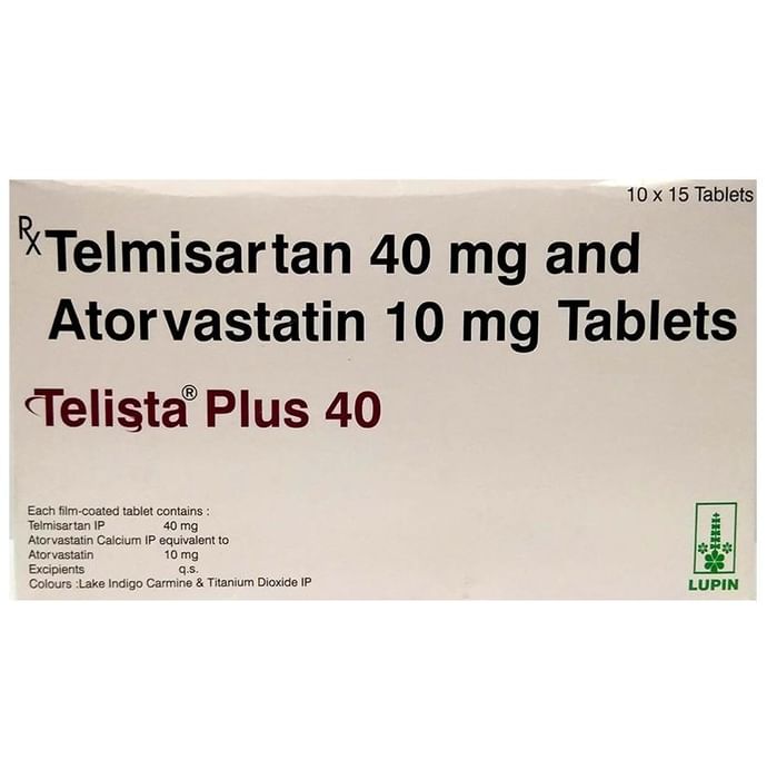Telista Plus 40 Tablet – Telmisartan (40mg) 40 mg by Lupin Ltd