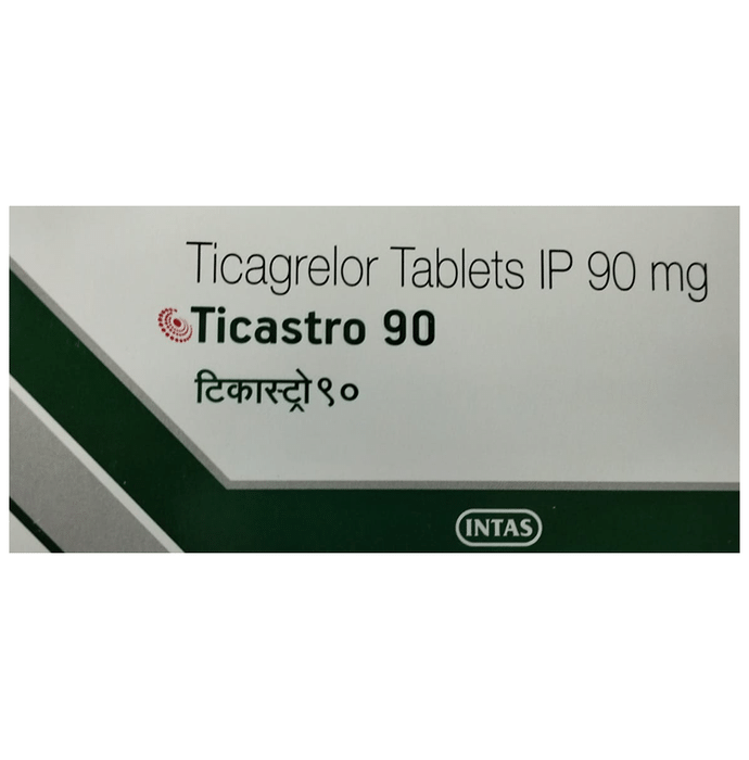 Ticastro 90 Tablet – Ticagrelor (90mg) 90 mg by Intas Pharmaceuticals Ltd — photo 1 of 3