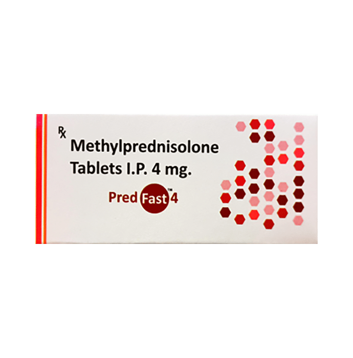 Pred Fast 4 Tablet – Methylprednisolone (4mg) 4 mg by Tuhi Lifesciences Pvt. Ltd. — photo 1 of 2
