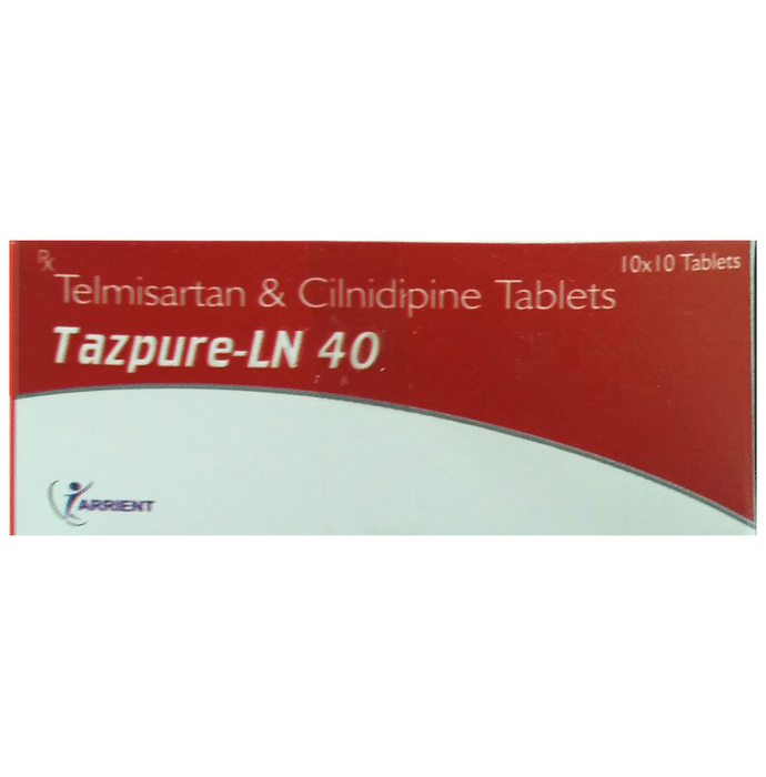 Tazpure-LN 40 Tablet – Cilnidipine (10mg) 40 mg by Arrient Healthcare Pvt Ltd