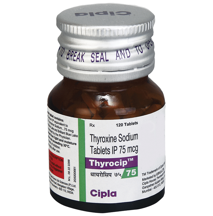 Thyrocip 75mcg Tablet