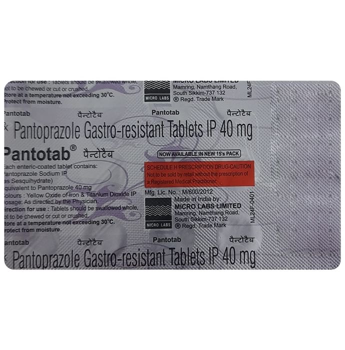Pantotab Tablet – Pantoprazole (40mg) by Micro Labs Ltd — photo 1 of 2