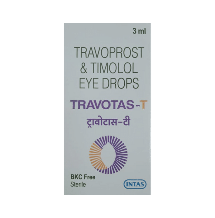 Travotas T BKC Free Eye Drop – Timolol (5mg) by Intas Pharmaceuticals Ltd — photo 1 of 3