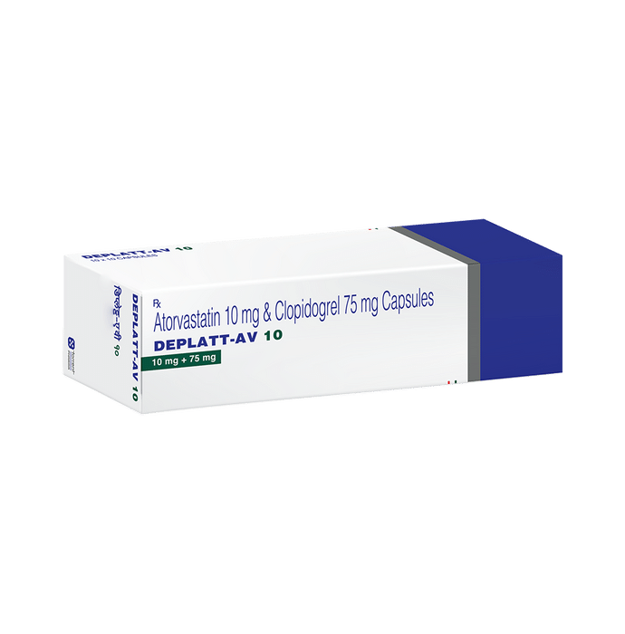 Deplatt-AV 10 Capsule – Atorvastatin (10mg) 10 mg by Torrent Pharmaceuticals Ltd