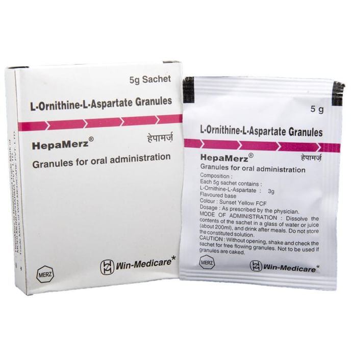 Hepamerz Granules – L-Ornithine L-Aspartate (3gm) by Win-Medicare Pvt Ltd — photo 1 of 7