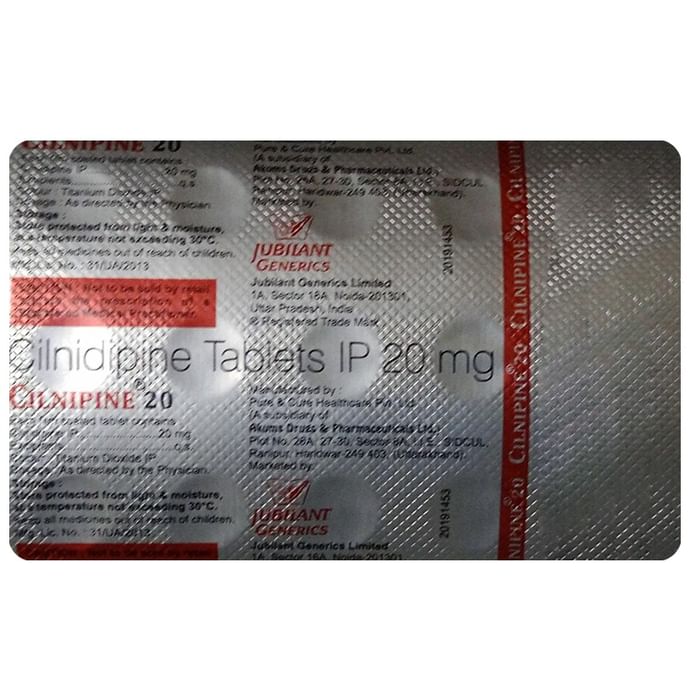 Cilnipine 20 Tablet
