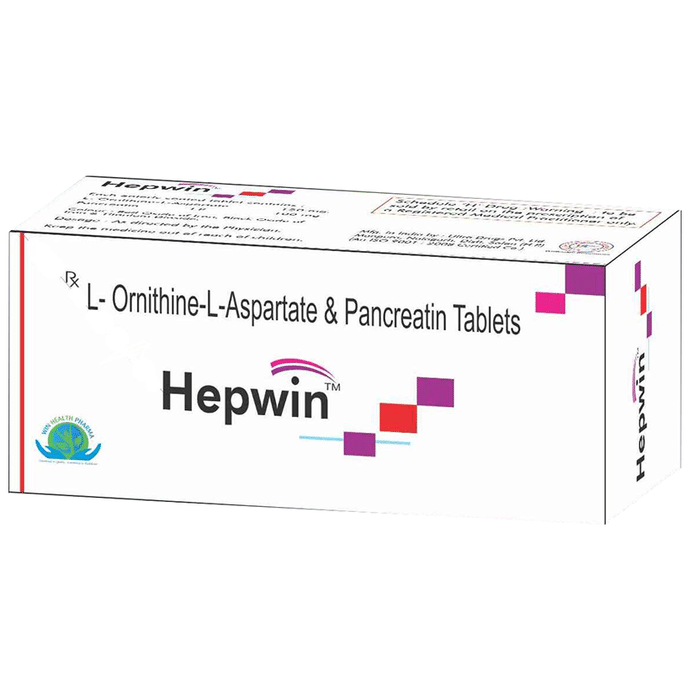 Hepwin Tablet – L-Ornithine L-Aspartate (150mg) by Win Health Pharma — photo 1 of 2