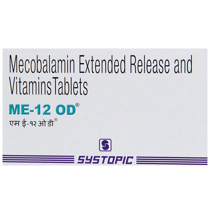 ME 12 OD Tablet ER – Methylcobalamin (1500mcg) 12 mg by Systopic Laboratories Pvt Ltd — photo 1 of 4