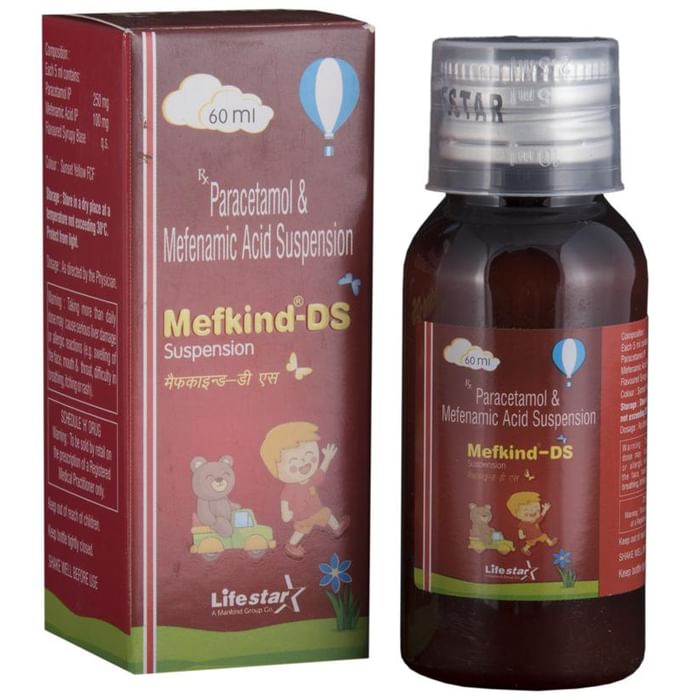 Mefkind-DS Suspension Mango & Honey – Mefenamic Acid (100mg/5ml) by Mankind Pharma Ltd — photo 1 of 5