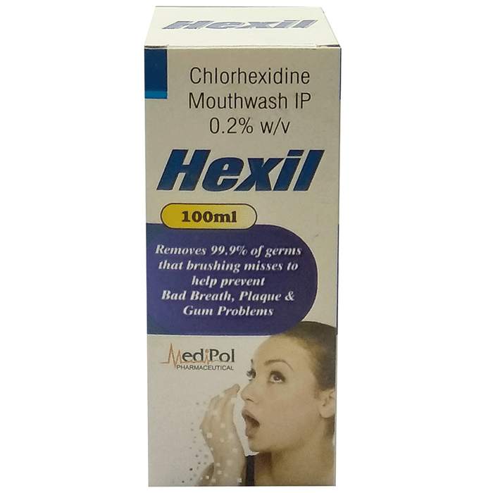 Hexil Mouth Wash – Chlorhexidine Gluconate (0.2% w/v) by Medipol Pharmaceuticals India Pvt Ltd — photo 1 of 4