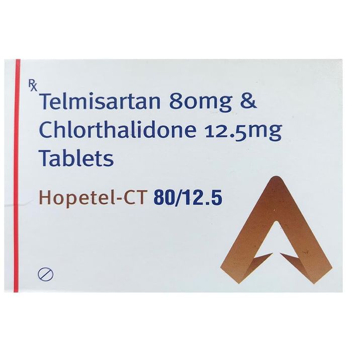 Hopetel-CT 80/12.5 Tablet – Telmisartan (80mg) 12.5 mg by Aletheia Medicare Pvt Ltd — photo 1 of 2
