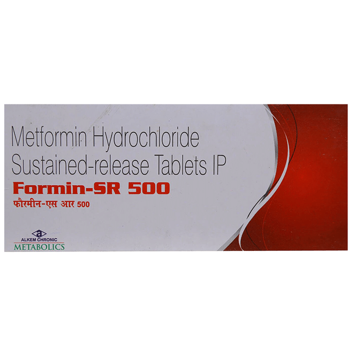 Formin-SR 500 Tablet – Metformin (500mg) 500 mg by Alkem Laboratories Ltd — photo 1 of 4