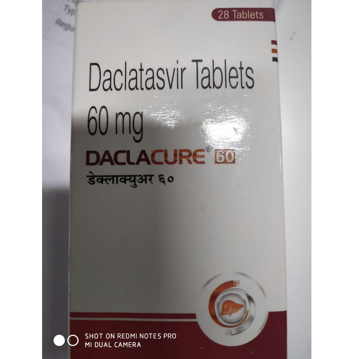 Daclacure 60mg Tablet – Daclatasvir (60mg) 60 mg by Emcure Pharmaceuticals Ltd — photo 1 of 2