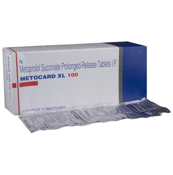 Metocard XL 100 Tablet – Metoprolol Succinate (95mg) 100 mg by Torrent Pharmaceuticals Ltd — photo 1 of 5