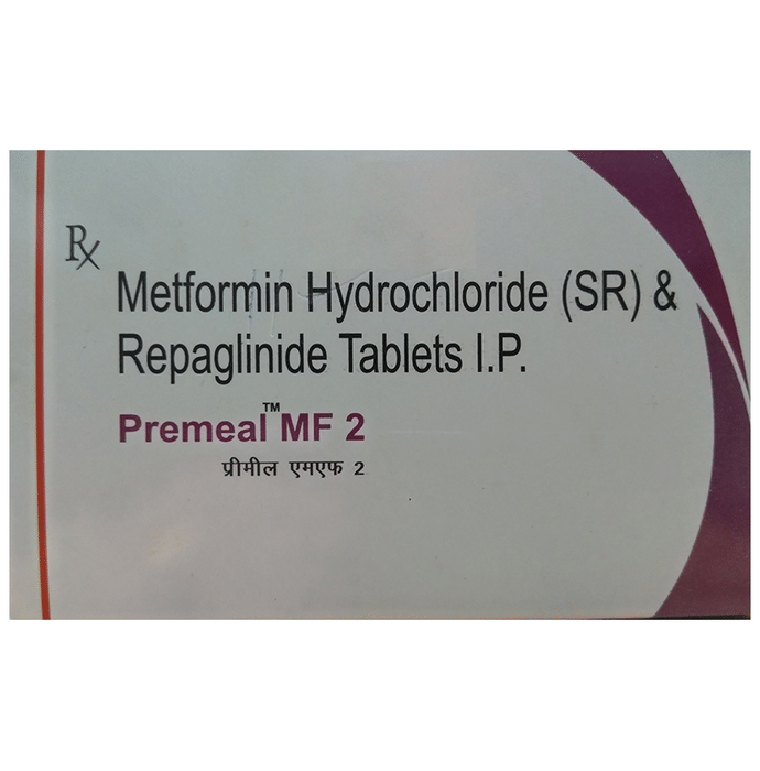Premeal MF 2 Tablet SR – Repaglinide (2mg) 2 mg by Elsker lifescience Pvt. Ltd.