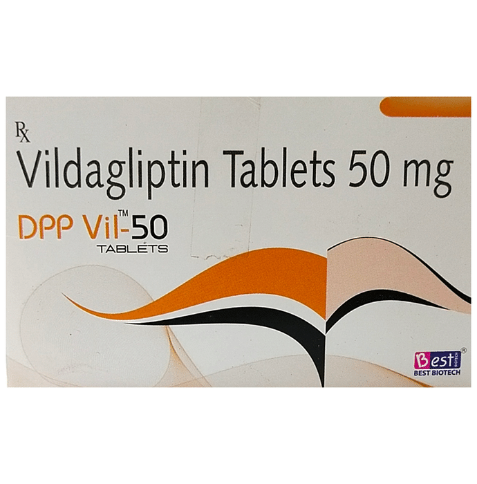 Dpp Vil 50 Tablet – Vildagliptin (50mg) 50 mg by Best Biotech — photo 1 of 2
